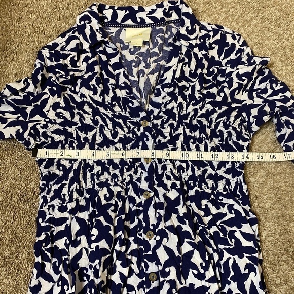 Anthropologie Maeve Alexa bird print smocked - Picture 9 of 10